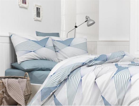 Комплект постельного белья Majoli Break Blue Ranforce