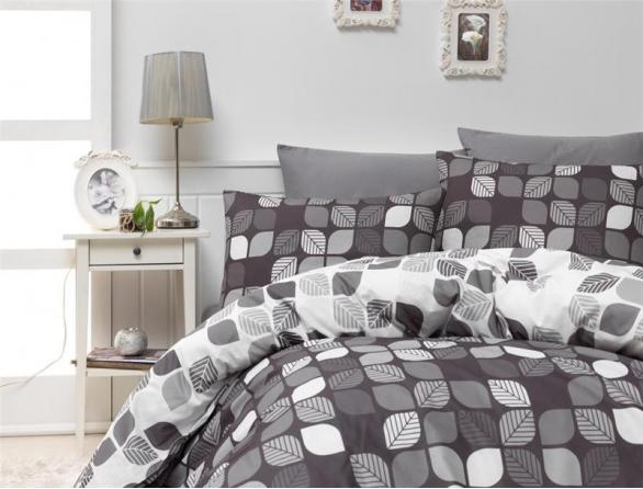 Комплект постельного белья Majoli Bunku Grey Ranforce