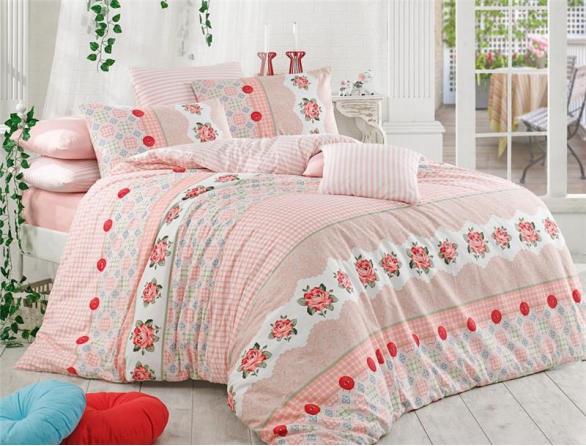 Комплект постельного белья Majoli Button Ranforce