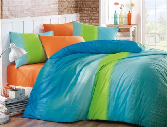 Комплект постельного белья Majoli Colorful Blue Ranforce