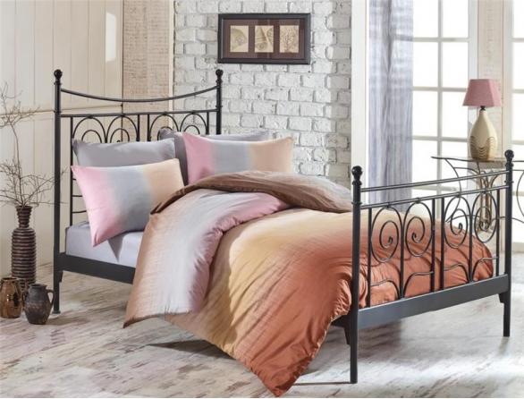 Комплект постельного белья Majoli Colorful Brown Ranforce