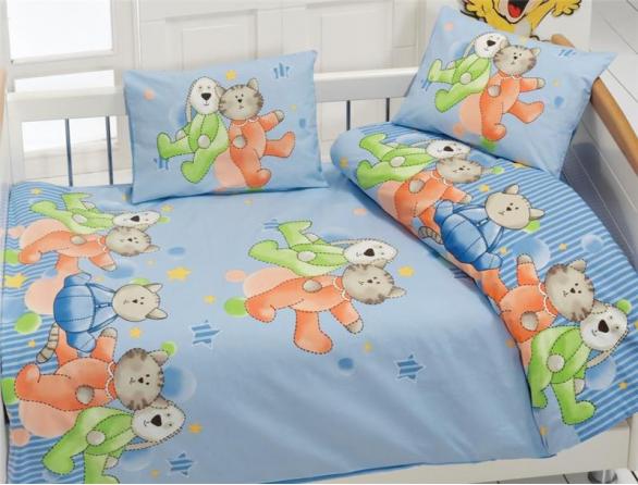 Комплект постельного белья Majoli Dus Mavi Bebek