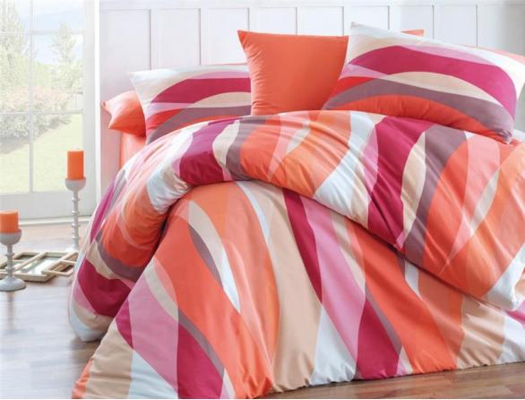 Комплект постельного белья Majoli Fish Flock Orange Ranforce