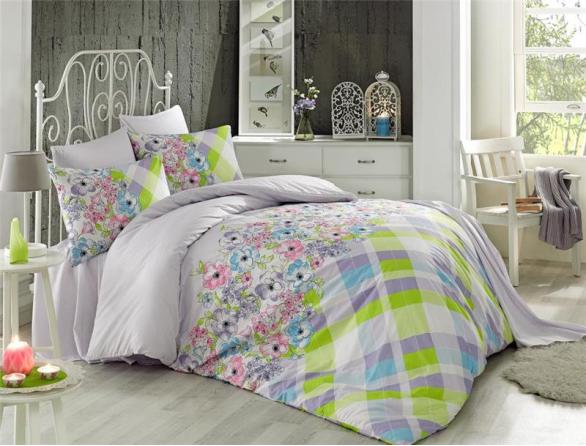 Комплект постельного белья Majoli Flory Ranforce