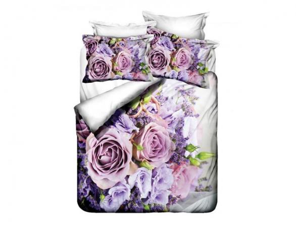 Комплект постельного белья Majoli Gul Bahcesi 3D, сатин