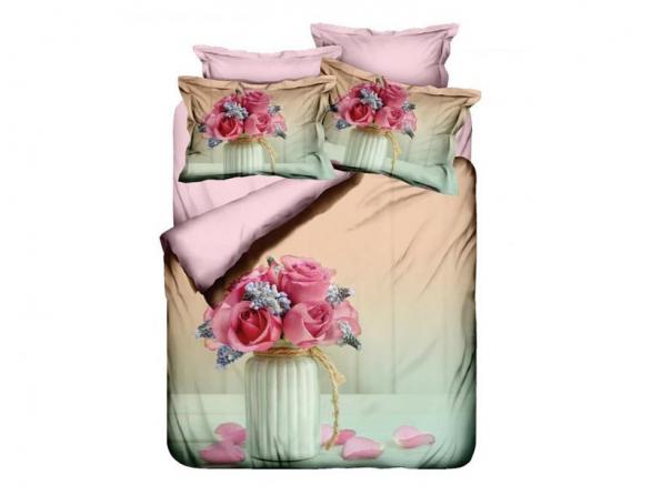 Комплект постельного белья Majoli Gulnihal 3D, сатин