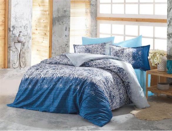 Комплект постельного белья Majoli Holly Blue, сатин