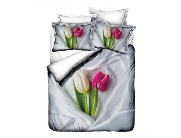 Комплект постельного белья Majoli Leylak 3D, сатин