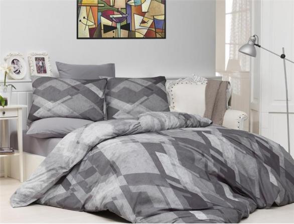 Комплект постельного белья Majoli Mosaic Grey Ranforce