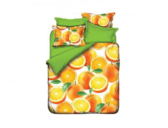 Комплект постельного белья Majoli Orange 3D, сатин