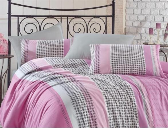 Комплект постельного белья Majoli Pelin Pink Ranforce