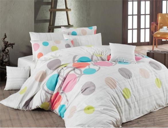 Комплект постельного белья Majoli Points Ranforce