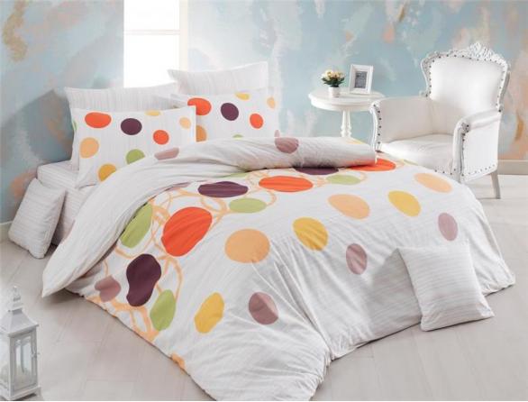 Комплект постельного белья Majoli Points Ranforce