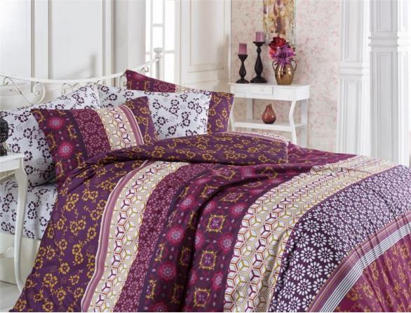 Комплект постельного белья Majoli Rabina Fusya Ranforce