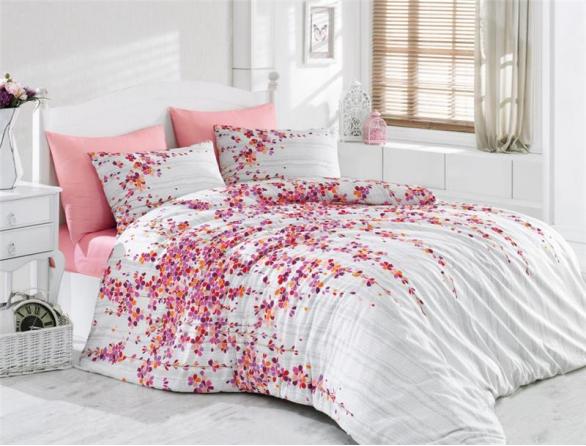 Комплект постельного белья Majoli Time Pink Ranforce