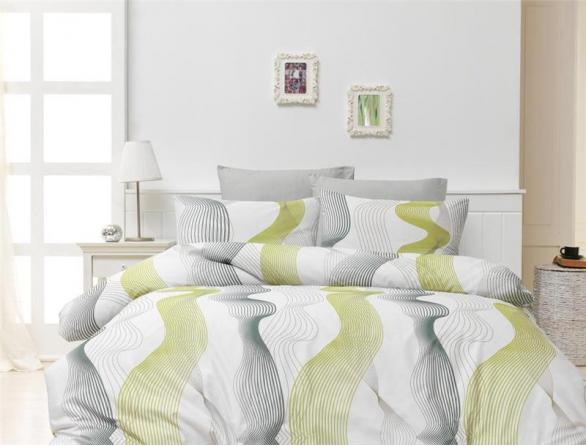 Комплект постельного белья Majoli Zeus Green Ranforce